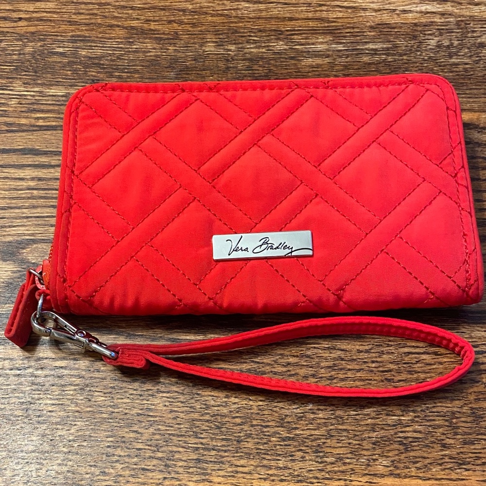 Vera Bradley Scarlet Quilted Wristlet